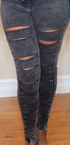 Women's “Cut em up” High Waisted Jeggings