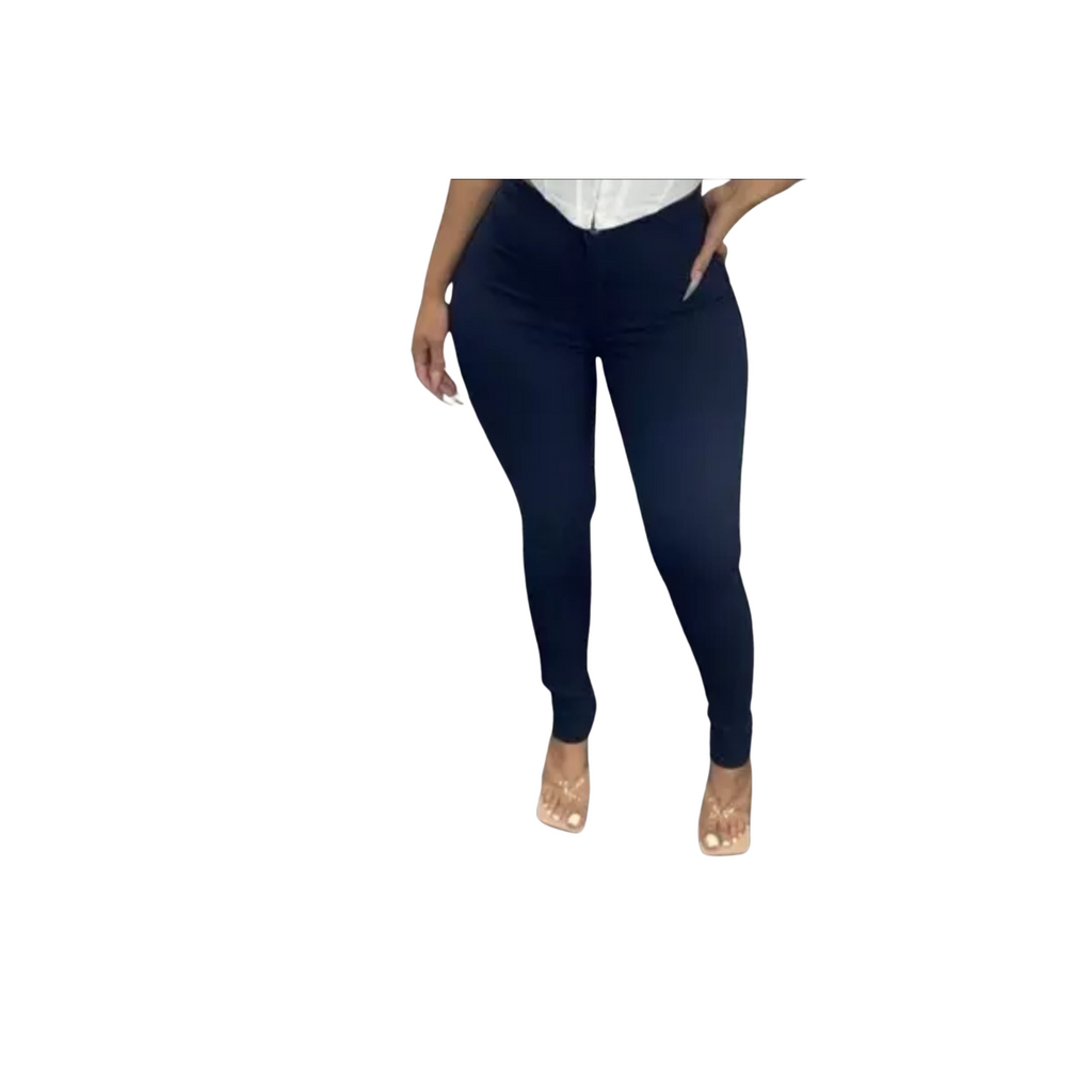 "Time Out" High Waisted Jeggings (Navy)